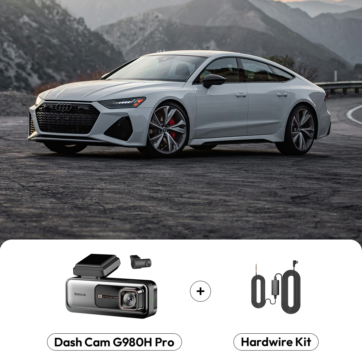 G980H Pro-Dashcam + fest verdrahtete Type-C-Stromversorgung