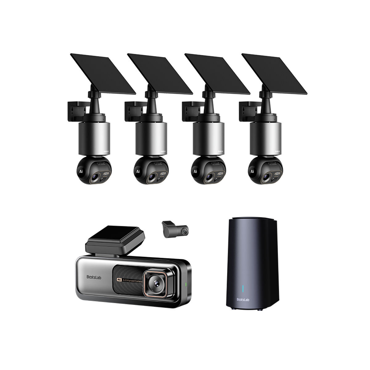 Sicherheitspaket für Zuhause und unterwegs: G980H Pro Dashcam + W510 4-Kamera-Außenkamera