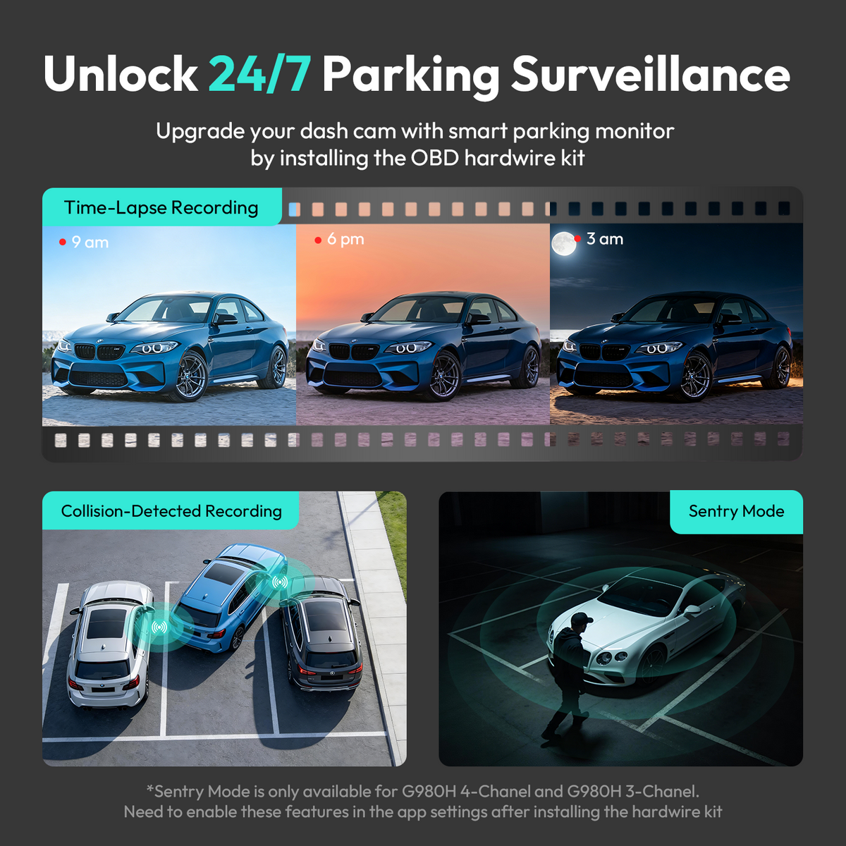 OBD-Hardwire-Kit für Dashcams der G980H-Serie