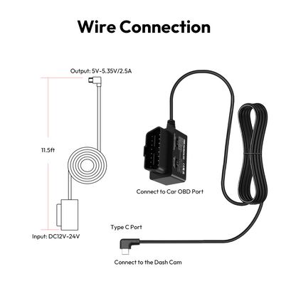 OBD-Hardwire-Kit für Dashcams der G980H-Serie