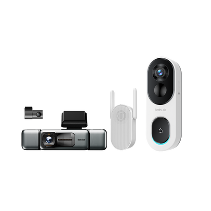 Home & Drive Security Bundle: G980H 4-Channel Dash Cam + R810 SE Video Doorbell