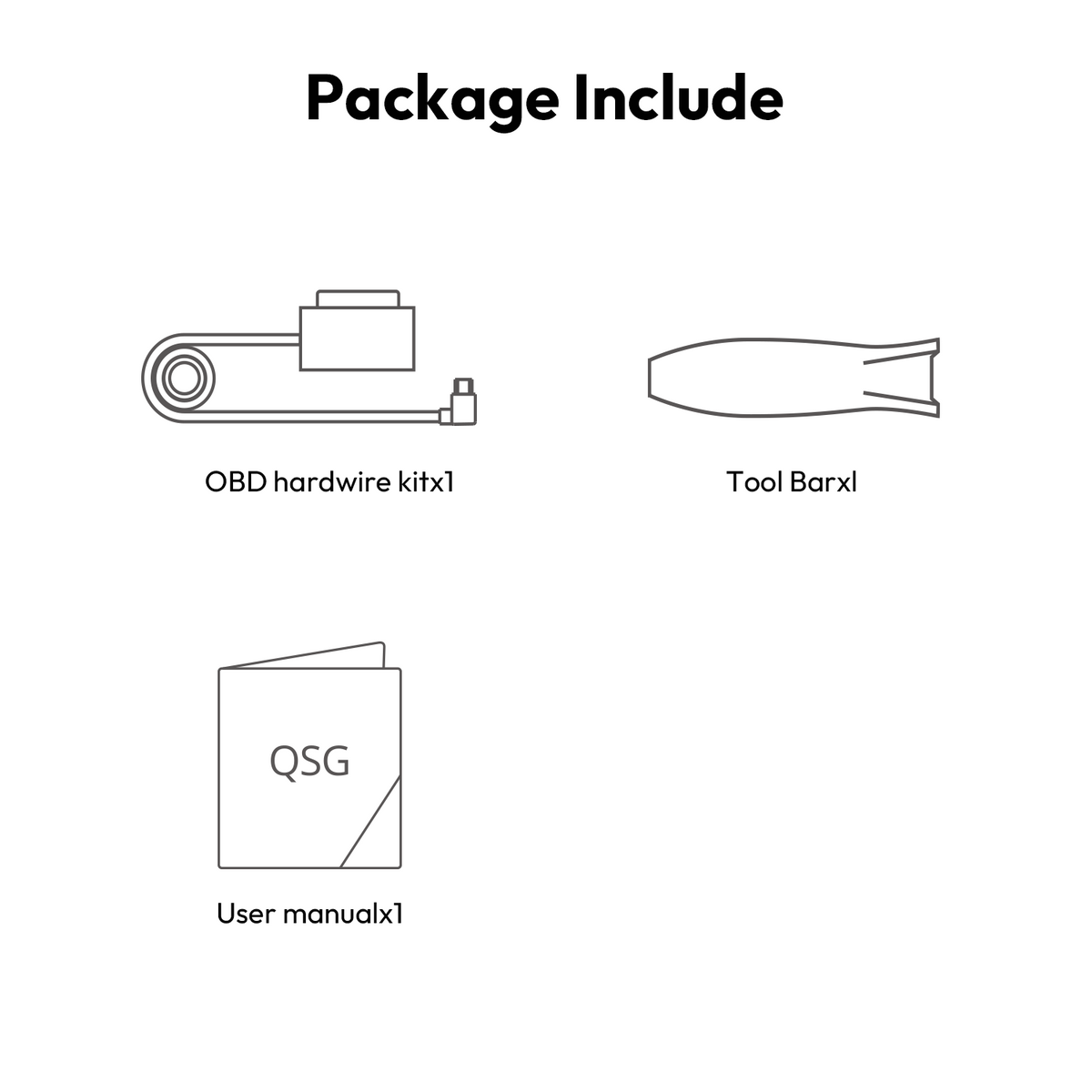 OBD-Hardwire-Kit für Dashcams der G980H-Serie