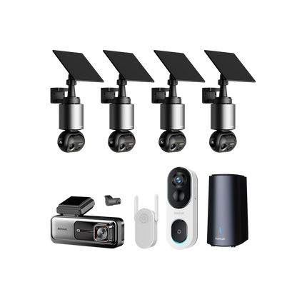 Sicherheitsbundle für Haus und Auto: W510 (4-Kamera-Set) + G980H Pro + R810 SE