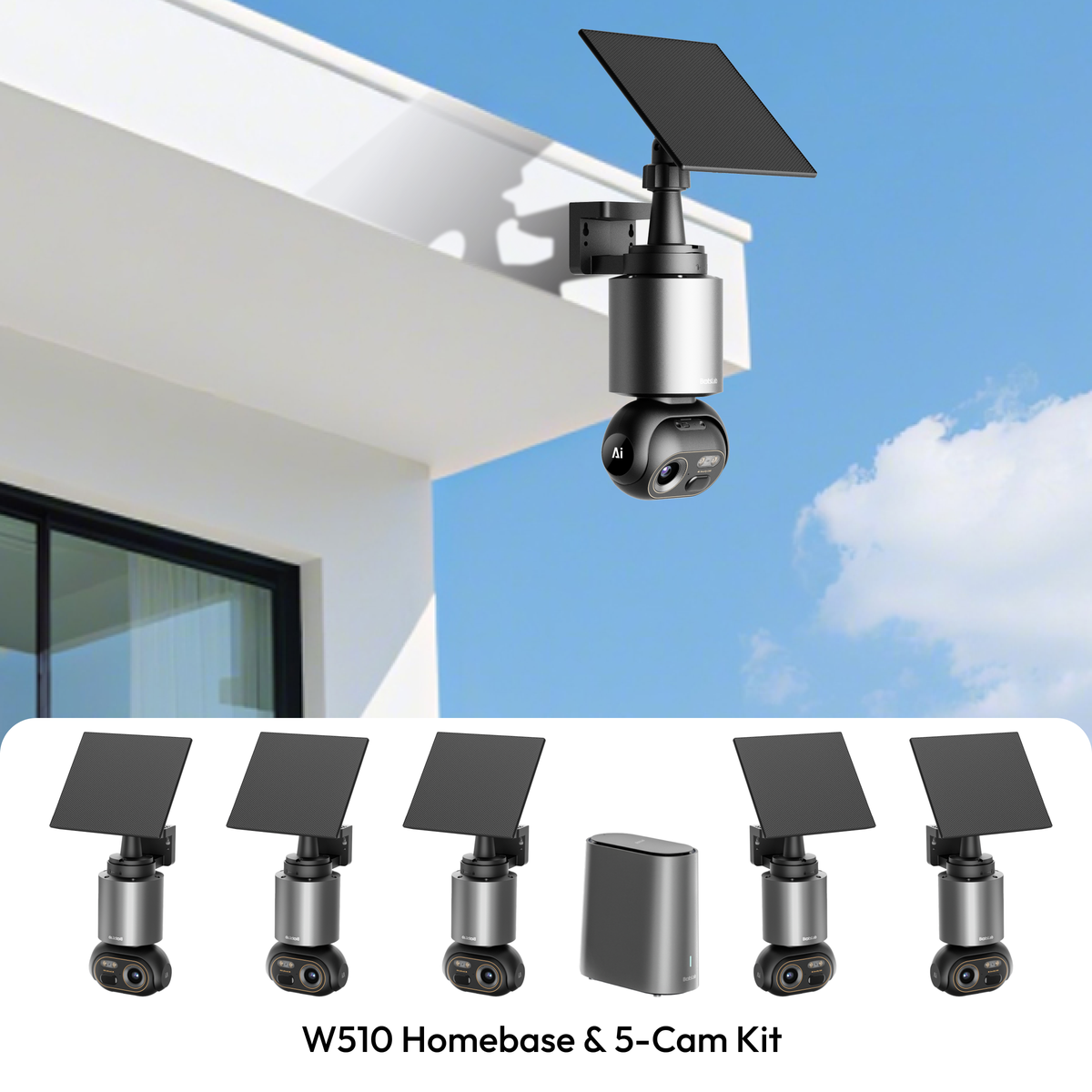 W510 4K KI-Überwachungskamerasystem | 5-Kamera-Set