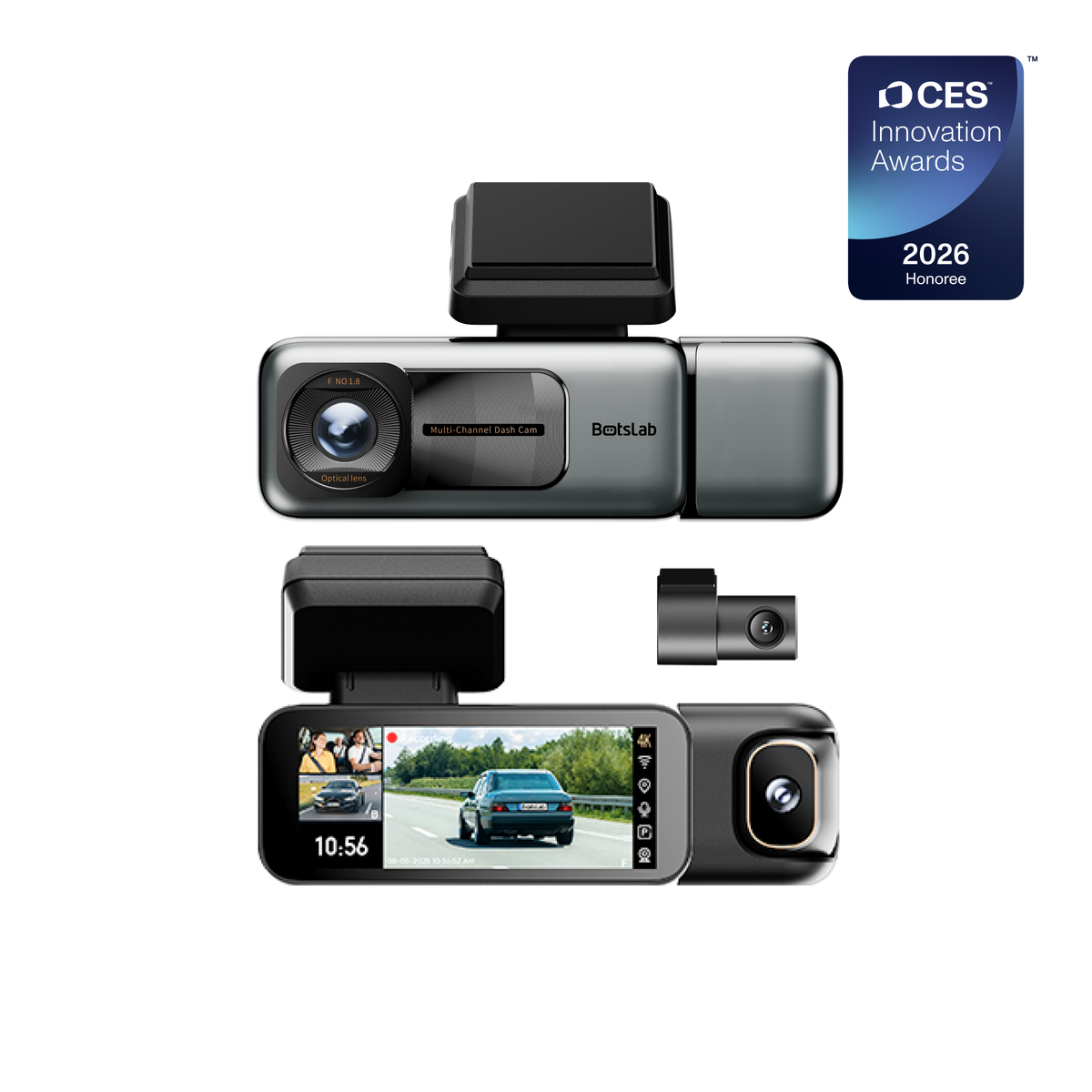 G980H 3-Kanal-Dashcam mit 3 Kameras