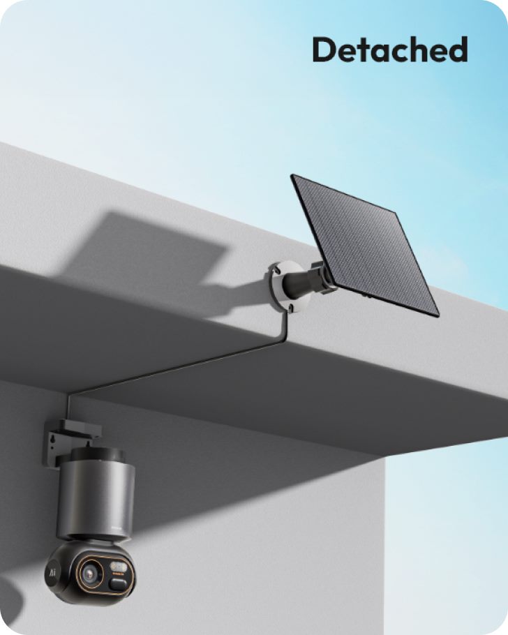 Abgetrenntes Solarpanel