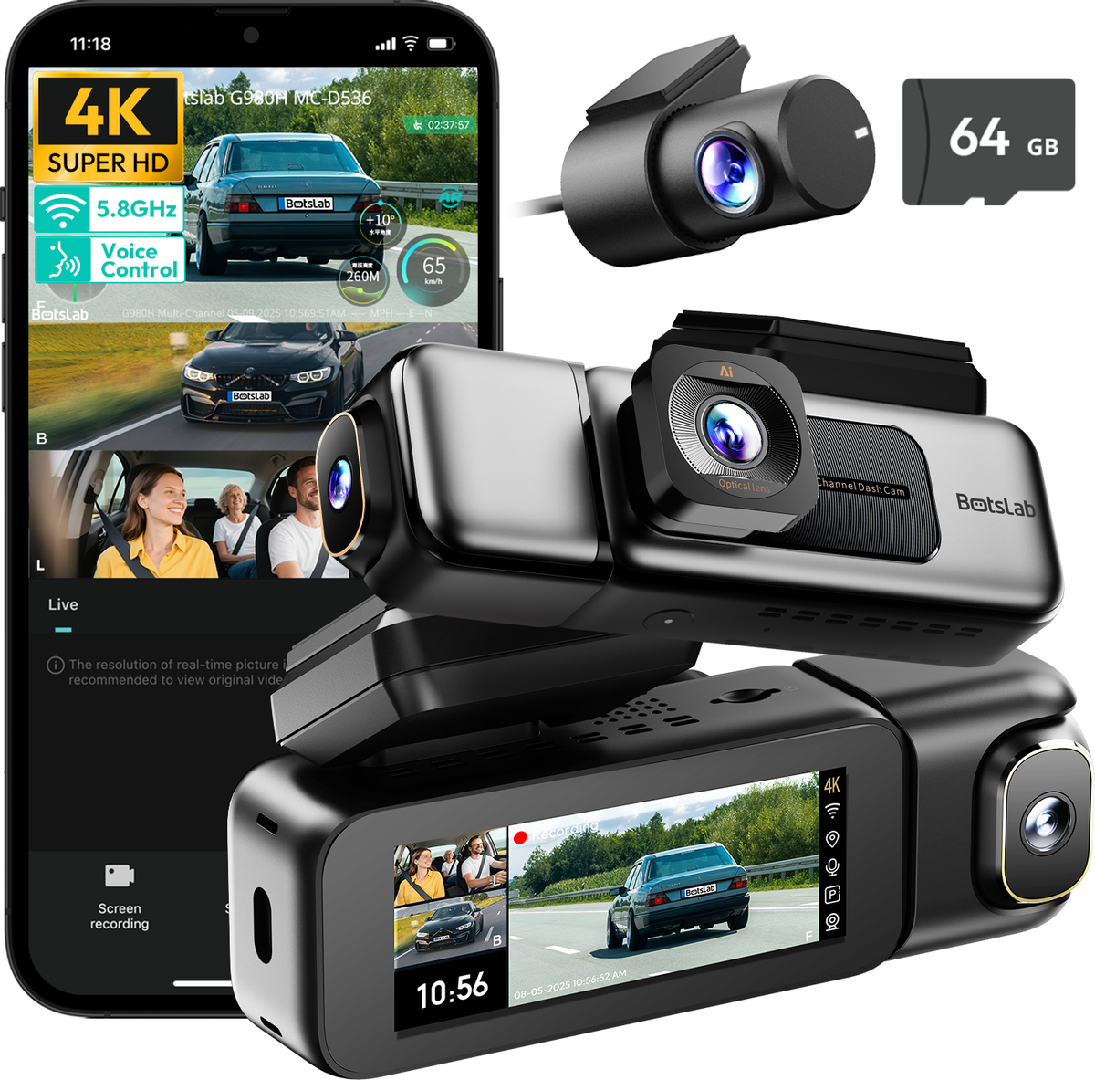 G980H 3-Kanal-Dashcam